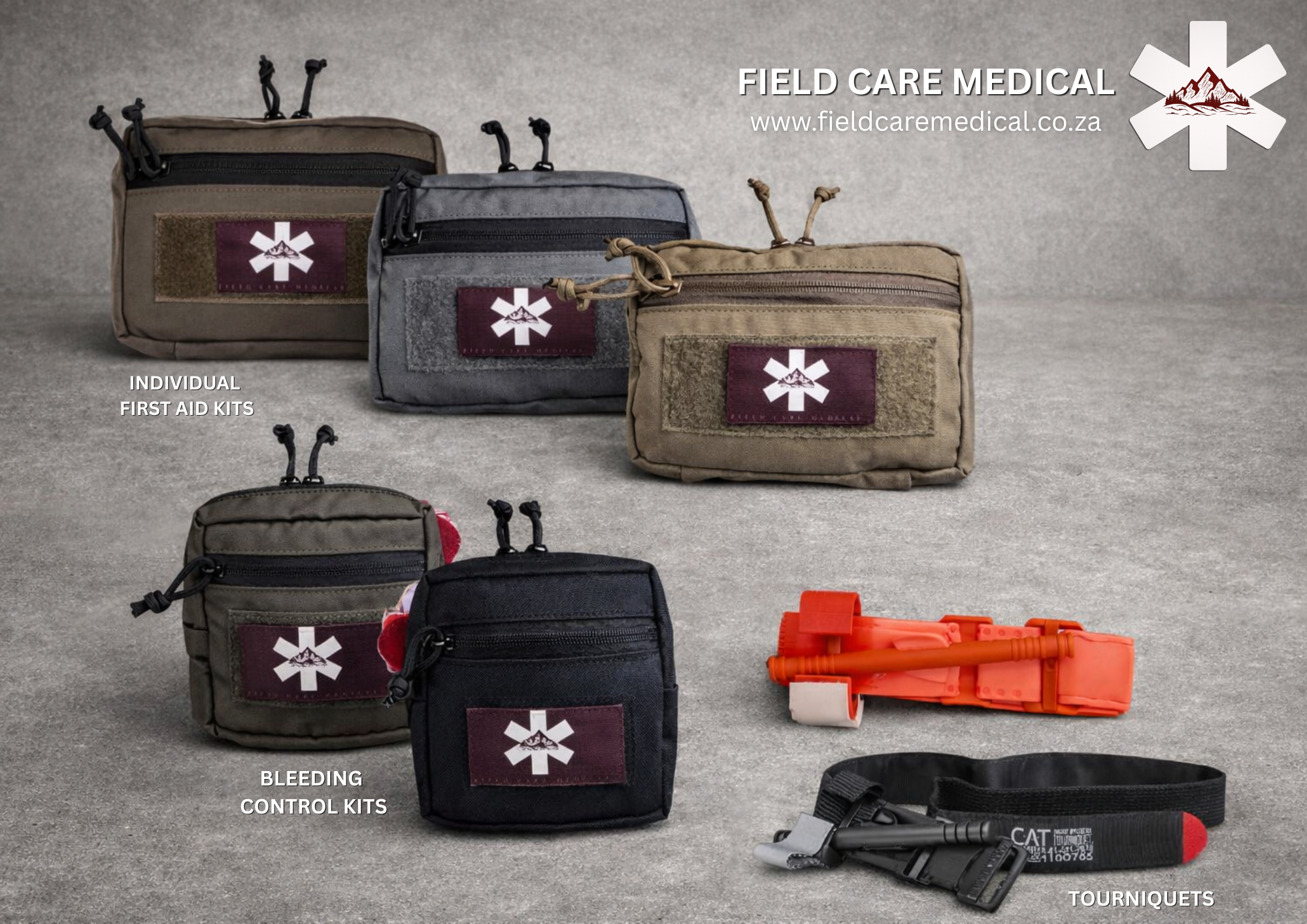 The F.C.M Bleeding Control Kit -  MOLLE compatible pouch